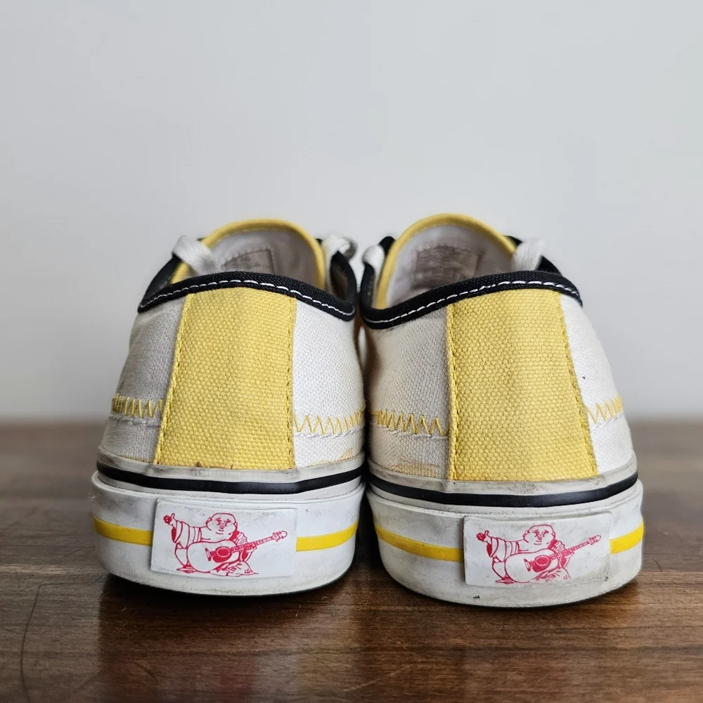 True Religion Rare Low Top Y2K Vintage Black Yellow White Sneakers Men's Size 8